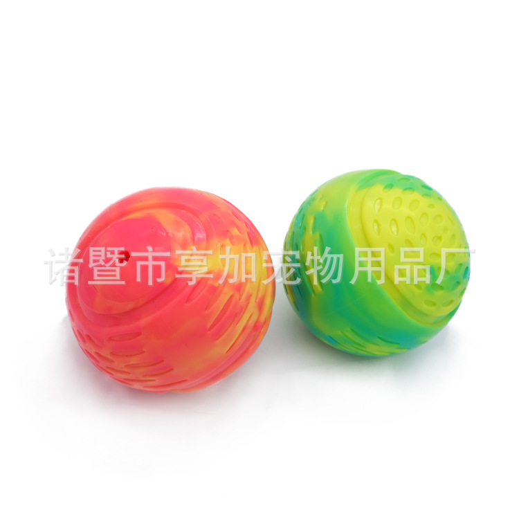New Bite Sound Dog Toy Ball Dog Chew Toy TPR Rubber Fish Pattern Ball Pet Toy 8cm Customized Manufacturer