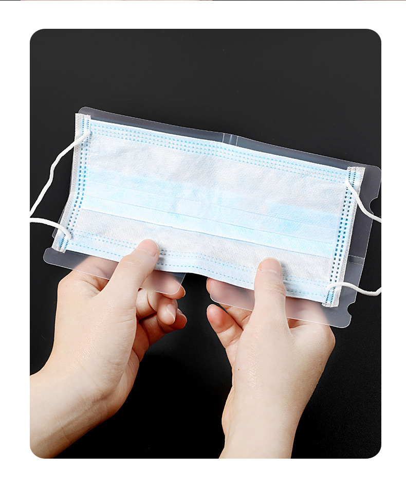 Disposable mask holder with hot stamping words for Temporary Storage, sanitary and anti-pollution Portable artifact Muzzle cover box