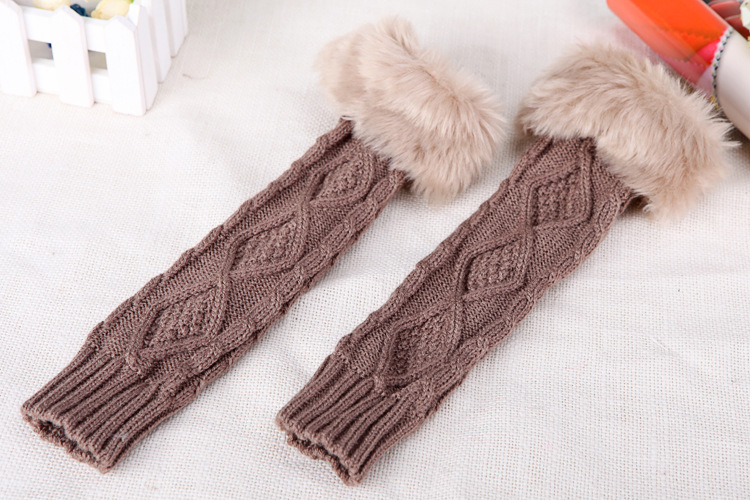 Manufacturer wholesale high - quality knitted gloves, winter muzzle warm gloves, length - insulated long arm sheath.