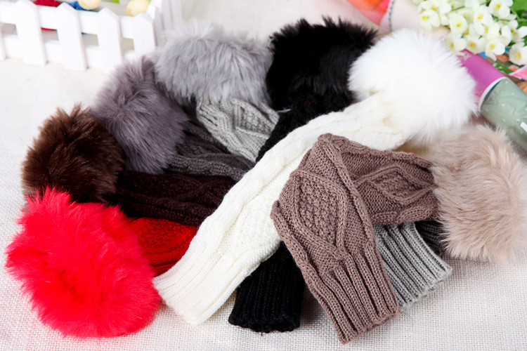 Manufacturer wholesale high - quality knitted gloves, winter muzzle warm gloves, length - insulated long arm sheath.