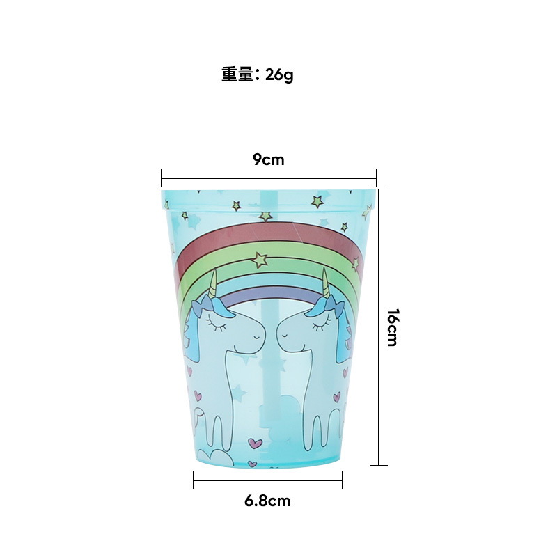 Yumei Straight Tube cup Unicorn Crown Straw cup Transparent ice Cup Children's Creative Muzzle cup Yumei Straight Tube cup Unicorn Crown Straw cup Transparent ice Cup Children's Creative Muzzle cup