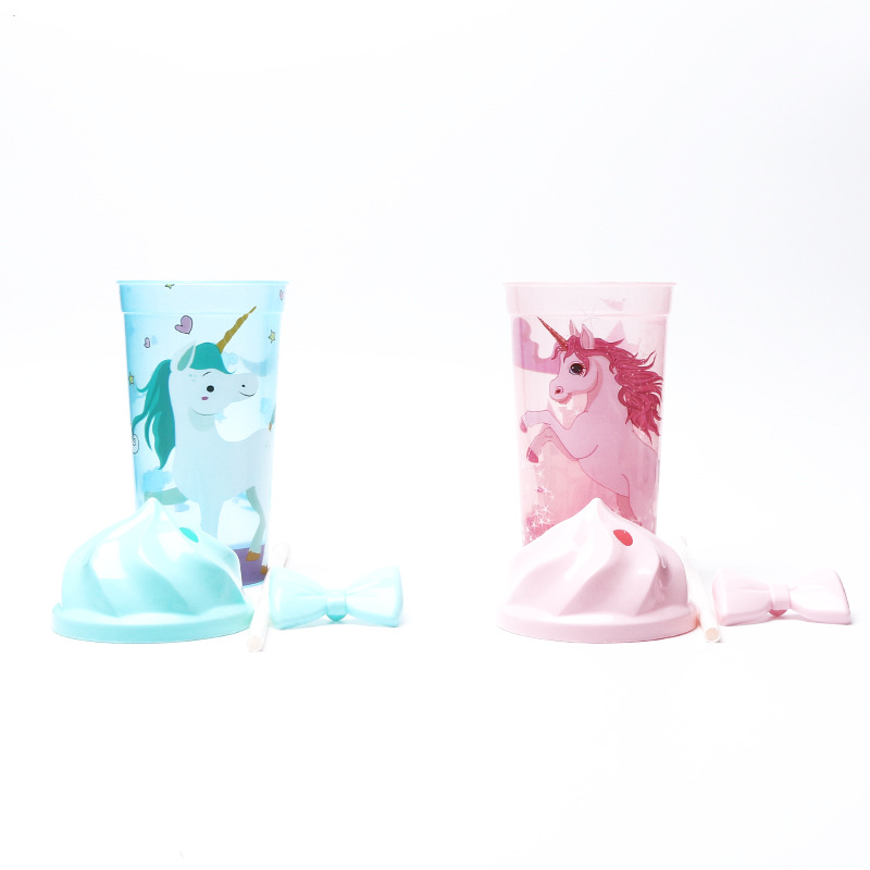 Yumei Straight Tube cup Unicorn Crown Straw cup Transparent ice Cup Children's Creative Muzzle cup Yumei Straight Tube cup Unicorn Crown Straw cup Transparent ice Cup Children's Creative Muzzle cup