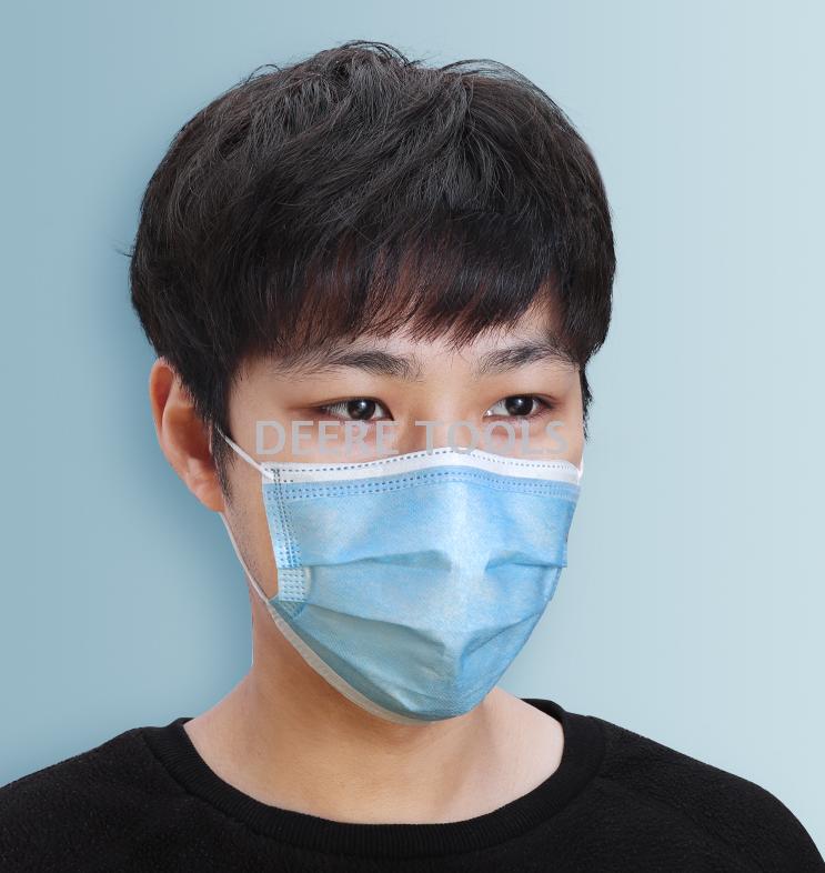 Spot 50 pieces of only three layers of disposable blue face mask muzzle and nose mask