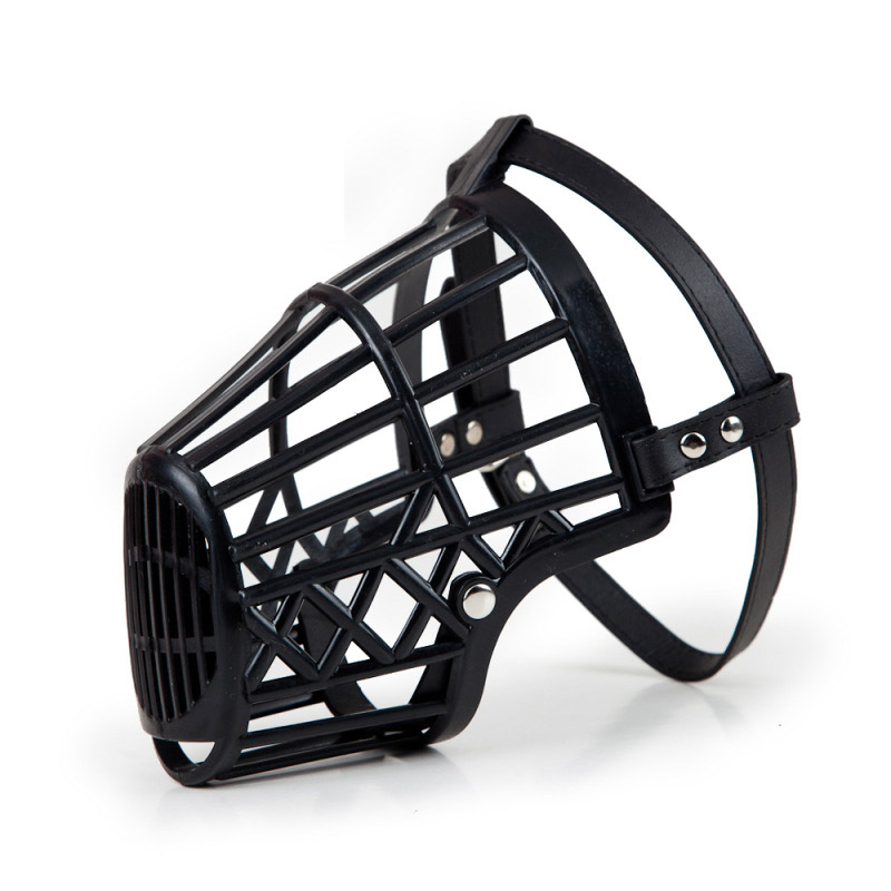 Grille pet mask anti-bite anti-licking PU breathable dog muzzle cover pet supplies