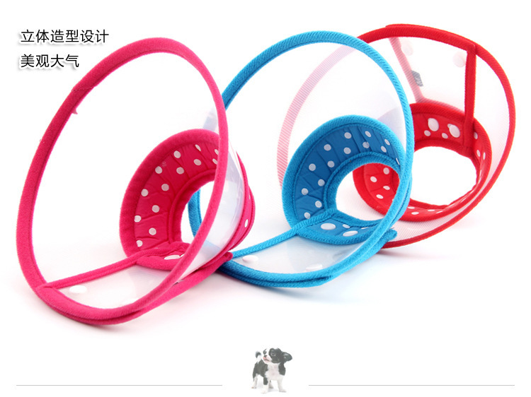 Pet Elizabeth Ring Medium and Small Dog Anti-Bite Cat Dog Color Scarf Headgear Adjustable Pet Elizabeth Ring Medium and Small Dog Anti-Bite Cat Dog Color Scarf Headgear Adjustable