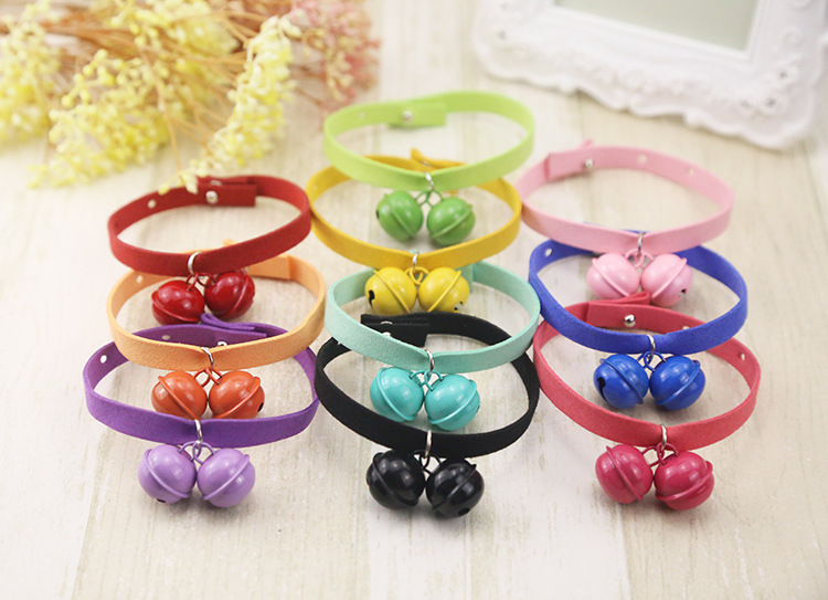 Pure Handmade Light Candy Color Cat Bell Collar Dog Collar Pet Supplies Teddy Bell Scarf Collar Pure Handmade Light Candy Color Cat Bell Collar Dog Collar Pet Supplies Teddy Bell Scarf Collar