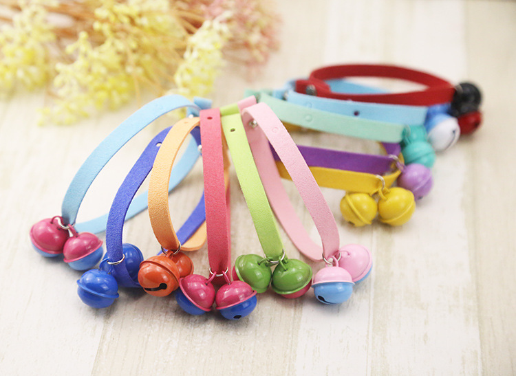 Pure Handmade Light Candy Color Cat Bell Collar Dog Collar Pet Supplies Teddy Bell Scarf Collar Pure Handmade Light Candy Color Cat Bell Collar Dog Collar Pet Supplies Teddy Bell Scarf Collar