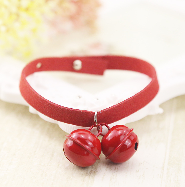 Pure Handmade Light Candy Color Cat Bell Collar Dog Collar Pet Supplies Teddy Bell Scarf Collar