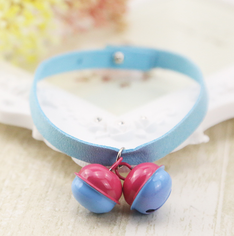 Pure Handmade Light Candy Color Cat Bell Collar Dog Collar Pet Supplies Teddy Bell Scarf Collar Pure Handmade Light Candy Color Cat Bell Collar Dog Collar Pet Supplies Teddy Bell Scarf Collar