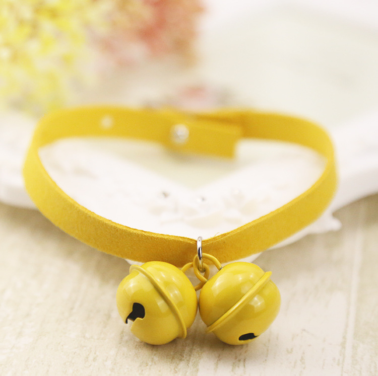 Pure Handmade Light Candy Color Cat Bell Collar Dog Collar Pet Supplies Teddy Bell Scarf Collar Pure Handmade Light Candy Color Cat Bell Collar Dog Collar Pet Supplies Teddy Bell Scarf Collar