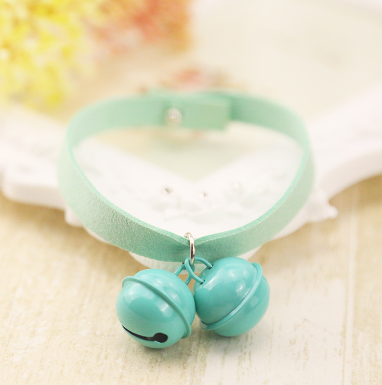 Pure Handmade Light Candy Color Cat Bell Collar Dog Collar Pet Supplies Teddy Bell Scarf Collar Pure Handmade Light Candy Color Cat Bell Collar Dog Collar Pet Supplies Teddy Bell Scarf Collar