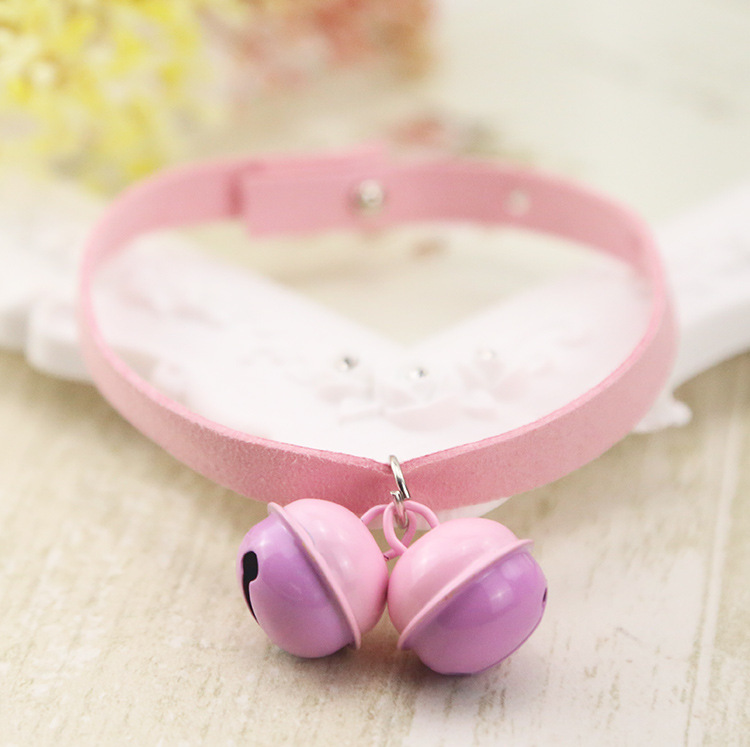 Pure Handmade Light Candy Color Cat Bell Collar Dog Collar Pet Supplies Teddy Bell Scarf Collar Pure Handmade Light Candy Color Cat Bell Collar Dog Collar Pet Supplies Teddy Bell Scarf Collar