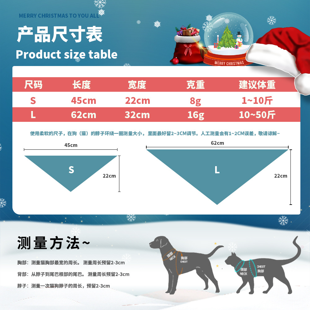 Small Medium Large Dog Triangular Binder Saliva Towel Christmas Snowman Elderly Elk Pet Supplies Four Seasons with Decorative Scarf Small Medium Large Dog Triangular Binder Saliva Towel Christmas Snowman Elderly Elk Pet Supplies Four Seasons with Decorative Scarf