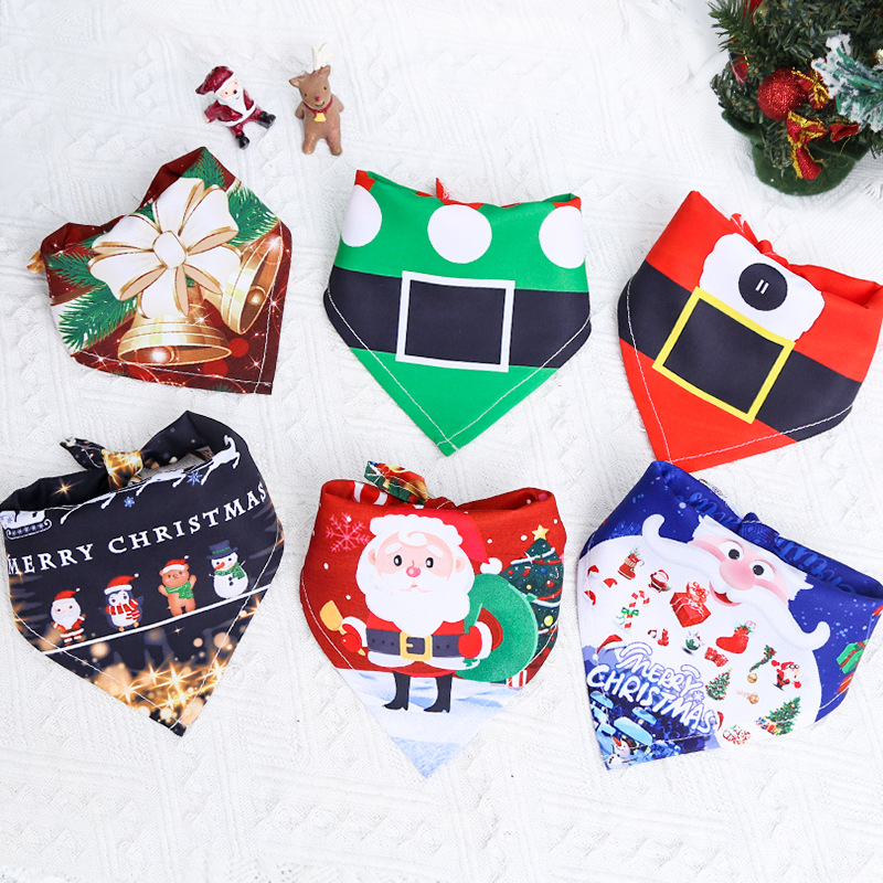Small Medium Large Dog Triangular Binder Saliva Towel Christmas Snowman Elderly Elk Pet Supplies Four Seasons with Decorative Scarf Small Medium Large Dog Triangular Binder Saliva Towel Christmas Snowman Elderly Elk Pet Supplies Four Seasons with Decorative Scarf