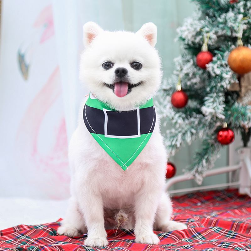 Small Medium Large Dog Triangular Binder Saliva Towel Christmas Snowman Elderly Elk Pet Supplies Four Seasons with Decorative Scarf Small Medium Large Dog Triangular Binder Saliva Towel Christmas Snowman Elderly Elk Pet Supplies Four Seasons with Decorative Scarf