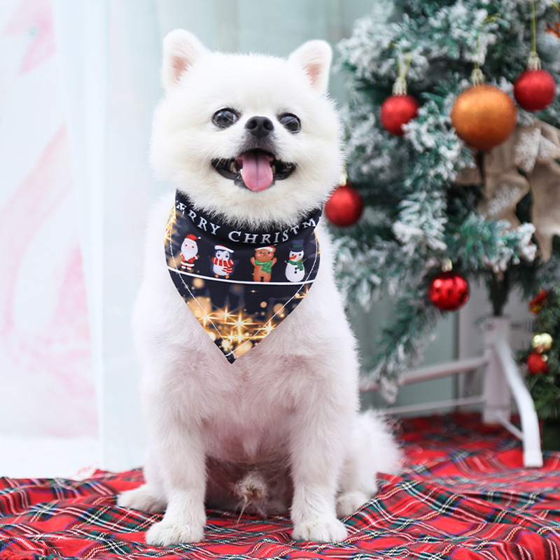 Small Medium Large Dog Triangular Binder Saliva Towel Christmas Snowman Elderly Elk Pet Supplies Four Seasons with Decorative Scarf Small Medium Large Dog Triangular Binder Saliva Towel Christmas Snowman Elderly Elk Pet Supplies Four Seasons with Decorative Scarf