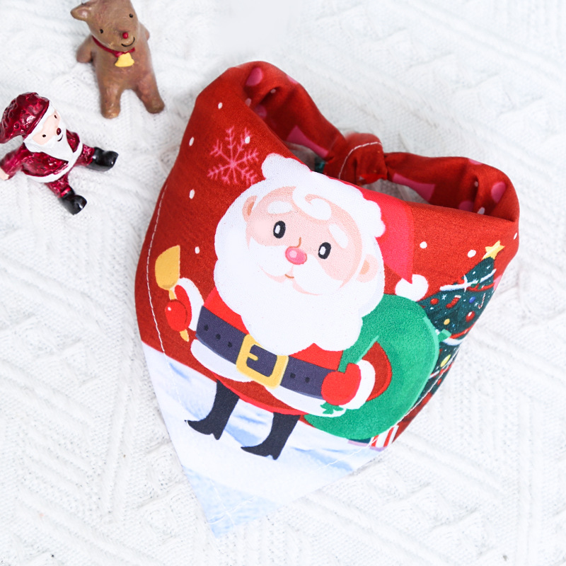 Small Medium Large Dog Triangular Binder Saliva Towel Christmas Snowman Elderly Elk Pet Supplies Four Seasons with Decorative Scarf Small Medium Large Dog Triangular Binder Saliva Towel Christmas Snowman Elderly Elk Pet Supplies Four Seasons with Decorative Scarf