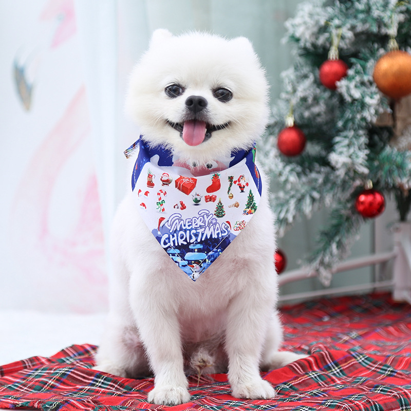 Small Medium Large Dog Triangular Binder Saliva Towel Christmas Snowman Elderly Elk Pet Supplies Four Seasons with Decorative Scarf Small Medium Large Dog Triangular Binder Saliva Towel Christmas Snowman Elderly Elk Pet Supplies Four Seasons with Decorative Scarf