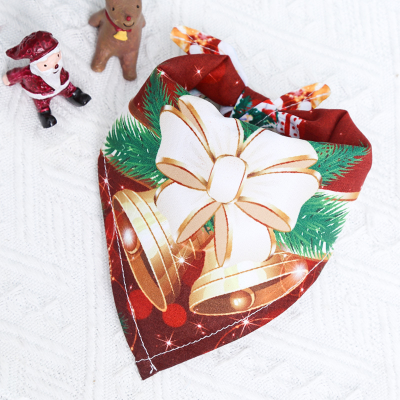 Small Medium Large Dog Triangular Binder Saliva Towel Christmas Snowman Elderly Elk Pet Supplies Four Seasons with Decorative Scarf Small Medium Large Dog Triangular Binder Saliva Towel Christmas Snowman Elderly Elk Pet Supplies Four Seasons with Decorative Scarf
