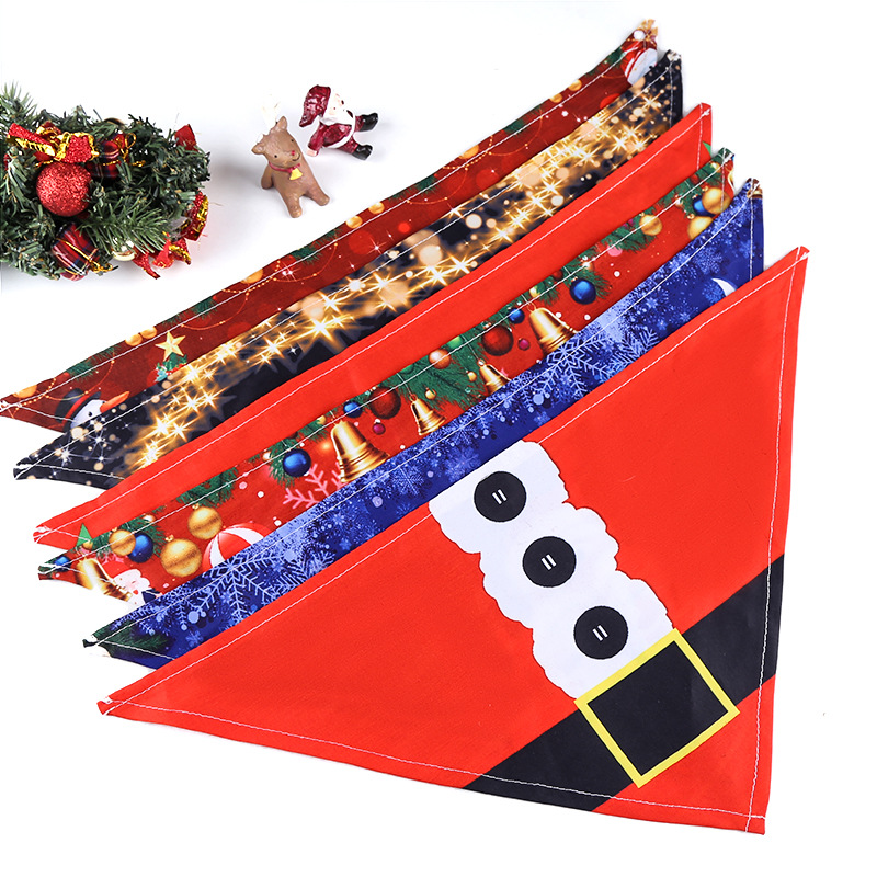 Small Medium Large Dog Triangular Binder Saliva Towel Christmas Snowman Elderly Elk Pet Supplies Four Seasons with Decorative Scarf Small Medium Large Dog Triangular Binder Saliva Towel Christmas Snowman Elderly Elk Pet Supplies Four Seasons with Decorative Scarf