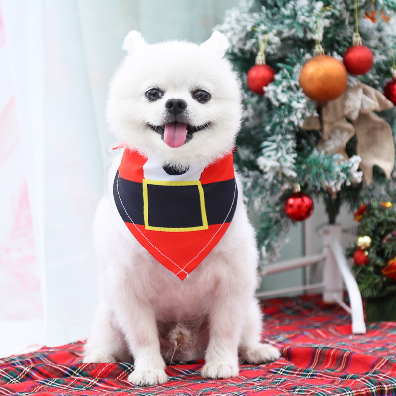 Small Medium Large Dog Triangular Binder Saliva Towel Christmas Snowman Elderly Elk Pet Supplies Four Seasons with Decorative Scarf Small Medium Large Dog Triangular Binder Saliva Towel Christmas Snowman Elderly Elk Pet Supplies Four Seasons with Decorative Scarf
