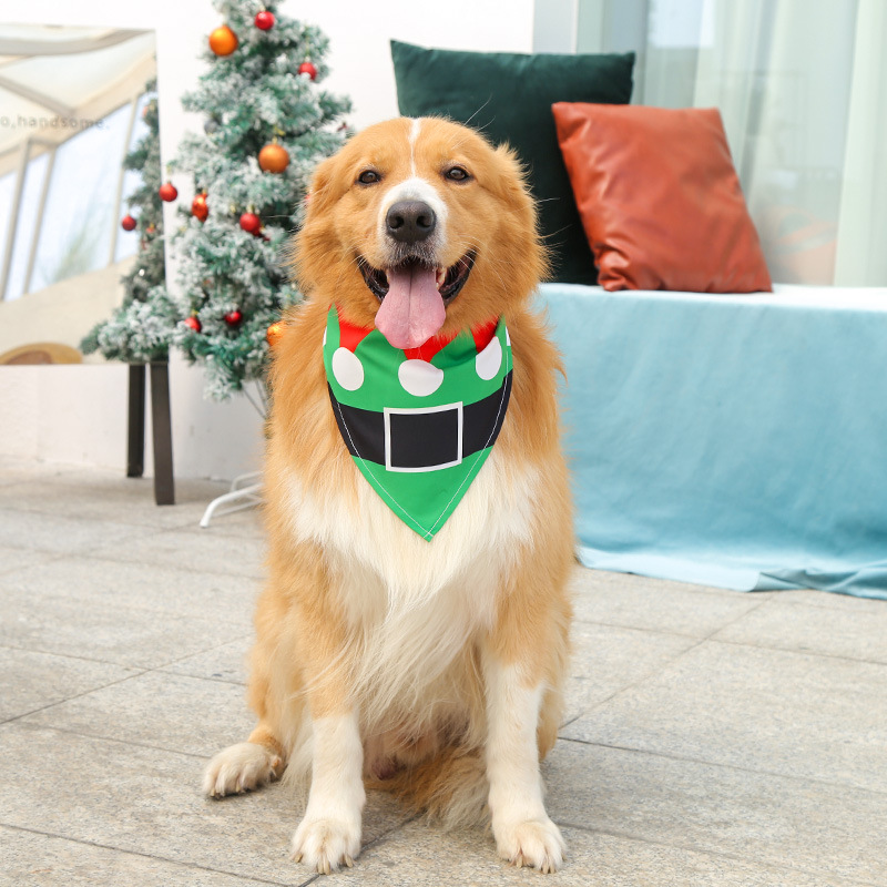 Small Medium Large Dog Triangular Binder Saliva Towel Christmas Snowman Elderly Elk Pet Supplies Four Seasons with Decorative Scarf Small Medium Large Dog Triangular Binder Saliva Towel Christmas Snowman Elderly Elk Pet Supplies Four Seasons with Decorative Scarf