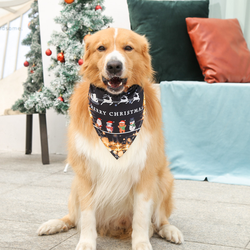 Small Medium Large Dog Triangular Binder Saliva Towel Christmas Snowman Elderly Elk Pet Supplies Four Seasons with Decorative Scarf Small Medium Large Dog Triangular Binder Saliva Towel Christmas Snowman Elderly Elk Pet Supplies Four Seasons with Decorative Scarf