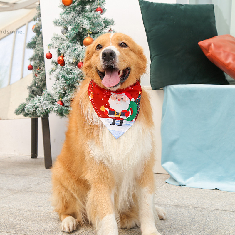 Small Medium Large Dog Triangular Binder Saliva Towel Christmas Snowman Elderly Elk Pet Supplies Four Seasons with Decorative Scarf Small Medium Large Dog Triangular Binder Saliva Towel Christmas Snowman Elderly Elk Pet Supplies Four Seasons with Decorative Scarf