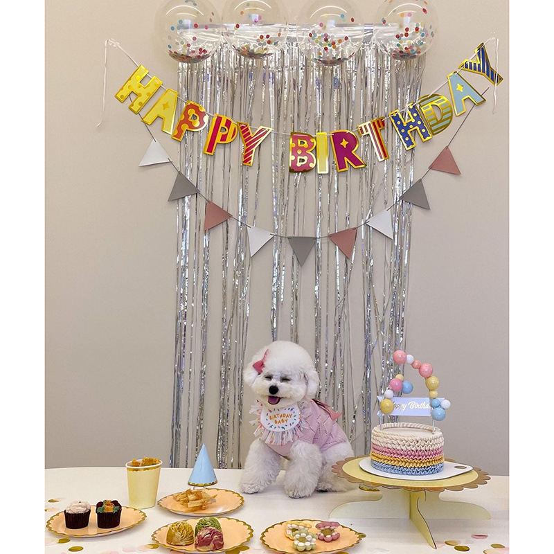 Korean Dog Dog Party Bib Pet Birthday Saliva Towel Bichon Triangular Binder Scarf Cat Pets Korean Dog Dog Party Bib Pet Birthday Saliva Towel Bichon Triangular Binder Scarf Cat Pets