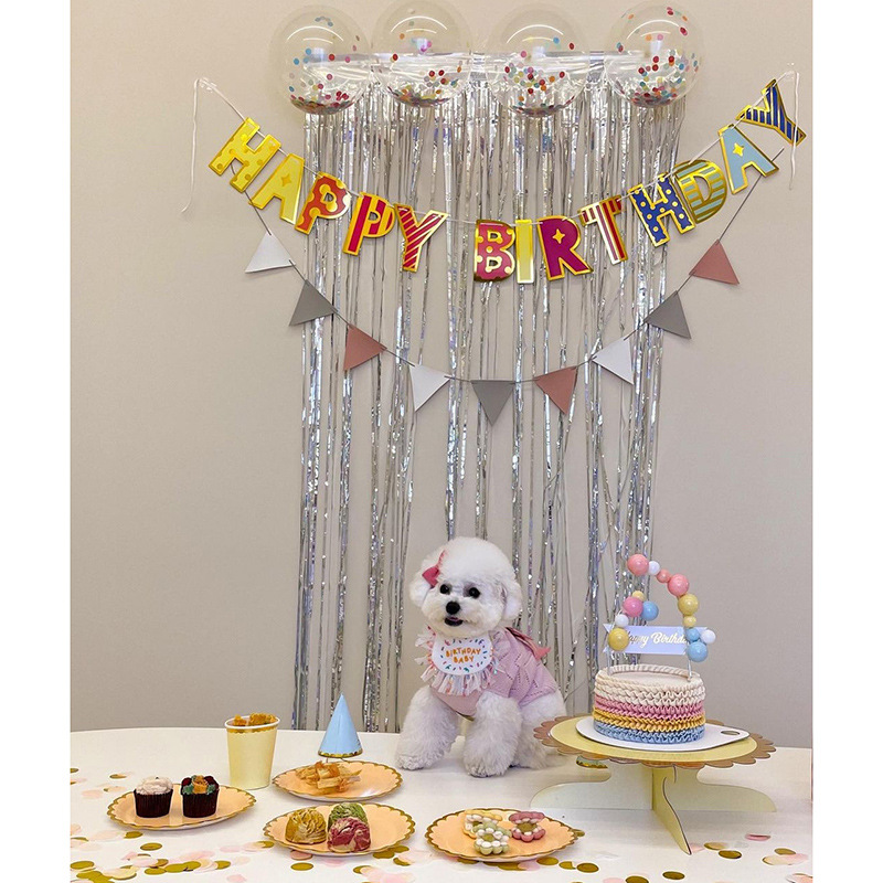 Korean Dog Dog Party Bib Pet Birthday Saliva Towel Bichon Triangular Binder Scarf Cat Pets Korean Dog Dog Party Bib Pet Birthday Saliva Towel Bichon Triangular Binder Scarf Cat Pets