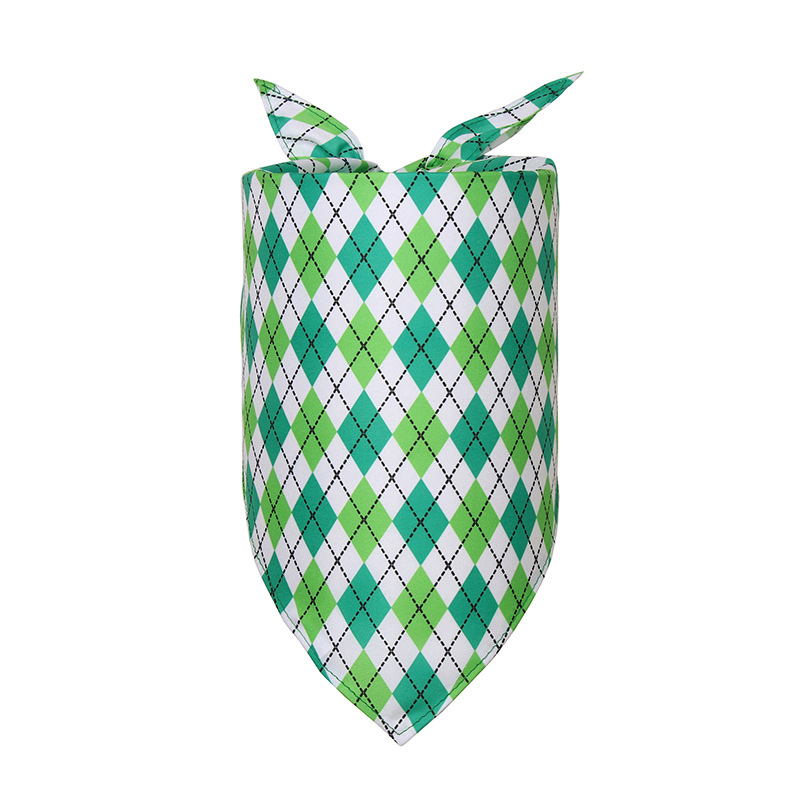 Clover St. Patrick's Day Irish Day Pet Cat Dog Triangular Binder Pet's Saliva Towel Scarf in Stock Clover St. Patrick's Day Irish Day Pet Cat Dog Triangular Binder Pet's Saliva Towel Scarf in Stock