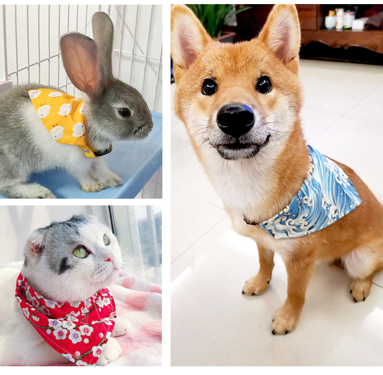 Pet Triangular Scarf Dog Scarf Cat Collar Christmas Small Dog Bib Japanese Style Scarf Cute Sweet Pet Triangular Scarf Dog Scarf Cat Collar Christmas Small Dog Bib Japanese Style Scarf Cute Sweet