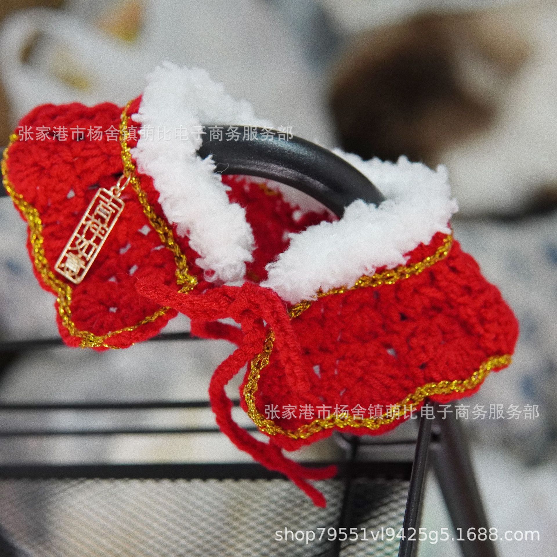 New Year Pet Collar Hand-Woven Scarf Tiger Year Auspicious Dog Cat Wool Ornament New Year Pet Collar Hand-Woven Scarf Tiger Year Auspicious Dog Cat Wool Ornament