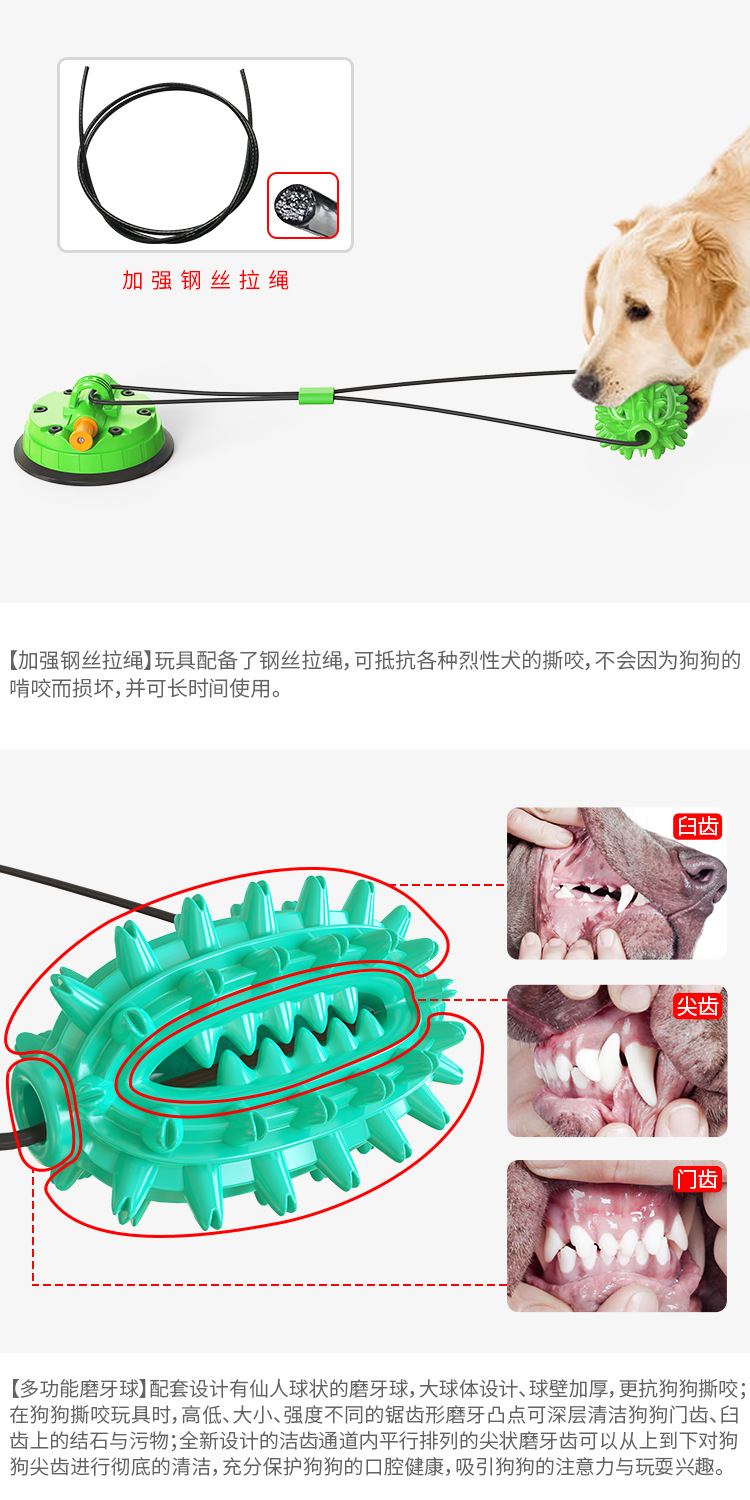 Pet Supplies Factory Wholesale Company New Hot Amazon Dog Molar Toy Vacuum Sucker Drawstring Ball