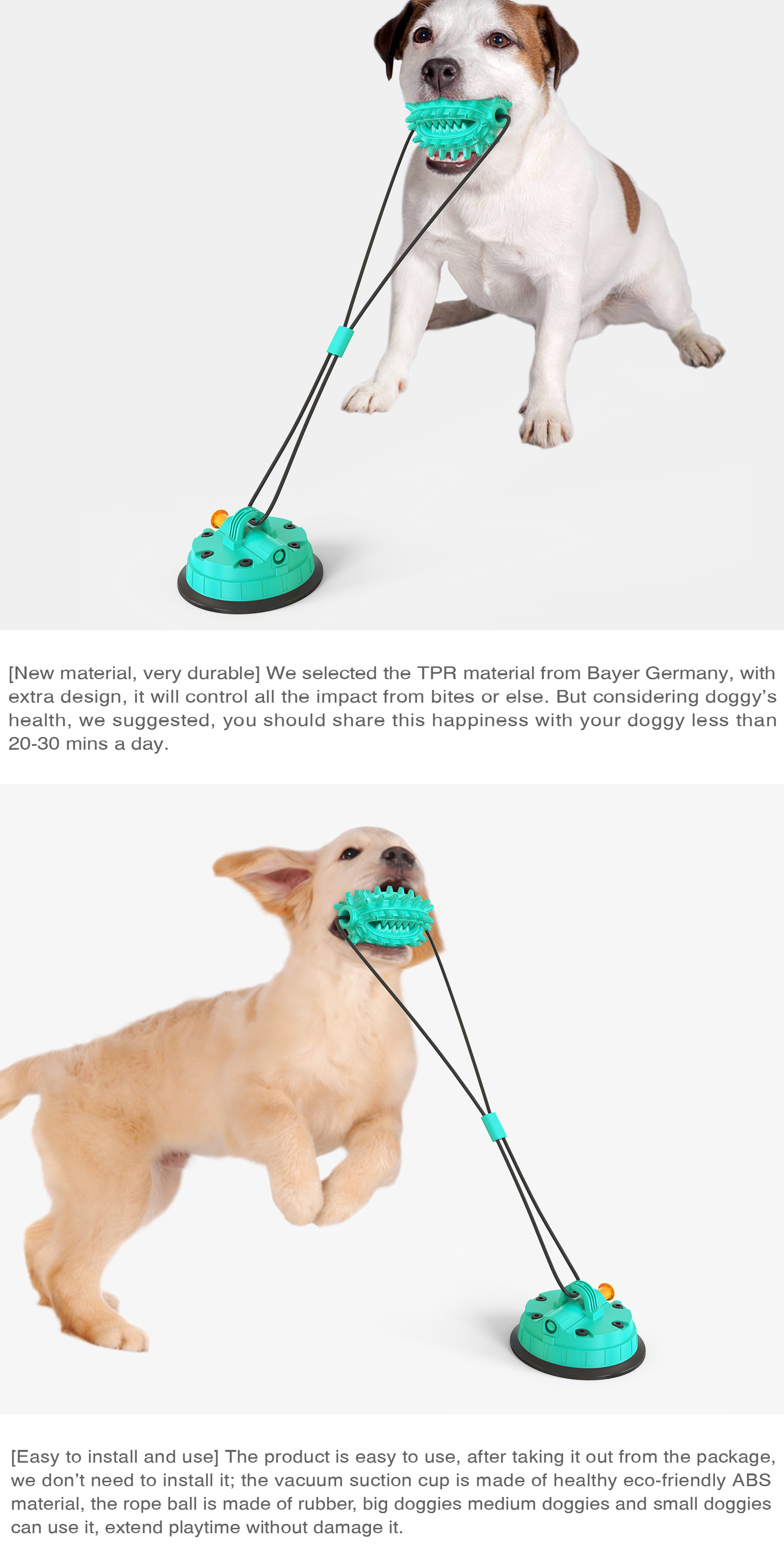 Pet Supplies Factory Wholesale Company New Hot Amazon Dog Molar Toy Vacuum Sucker Drawstring Ball