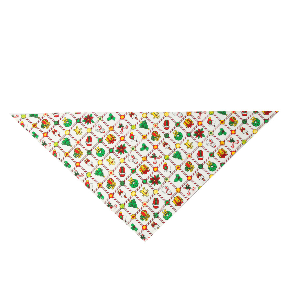 Amazon Hot Selling Christmas Pet's Saliva Towel Dog Triangle Cotton Printed Cat Scarf Scarf Scarf Amazon Hot Selling Christmas Pet's Saliva Towel Dog Triangle Cotton Printed Cat Scarf Scarf Scarf