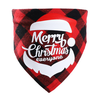 Cross-Border Amazon Christmas Pet's Saliva Towel Cotton Triangular Binder Dog Scarf Cat Scarf Ornament Cross-Border Amazon Christmas Pet's Saliva Towel Cotton Triangular Binder Dog Scarf Cat Scarf Ornament