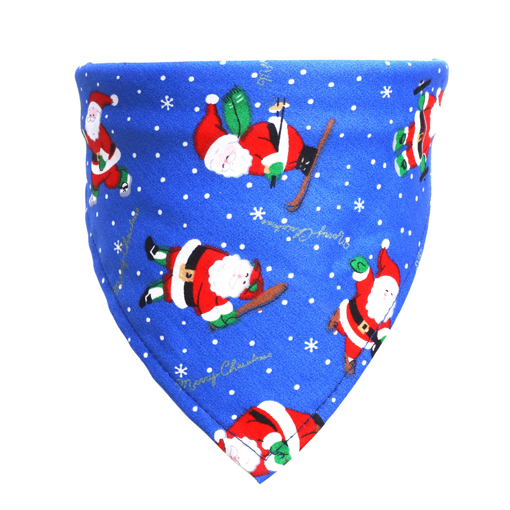 Cross-Border Amazon Christmas Pet's Saliva Towel Cotton Triangular Binder Dog Scarf Cat Scarf Ornament Cross-Border Amazon Christmas Pet's Saliva Towel Cotton Triangular Binder Dog Scarf Cat Scarf Ornament