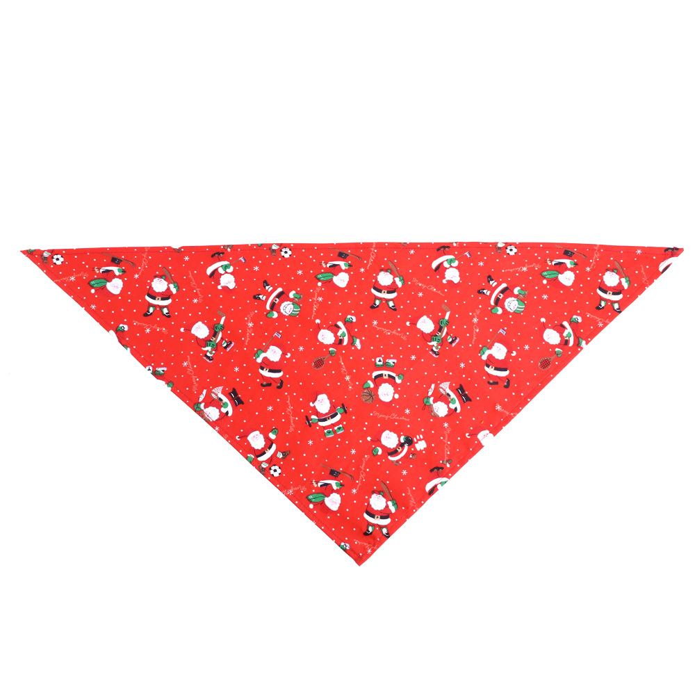 Cross-Border Amazon Christmas Pet's Saliva Towel Cotton Triangular Binder Dog Scarf Cat Scarf Ornament Cross-Border Amazon Christmas Pet's Saliva Towel Cotton Triangular Binder Dog Scarf Cat Scarf Ornament