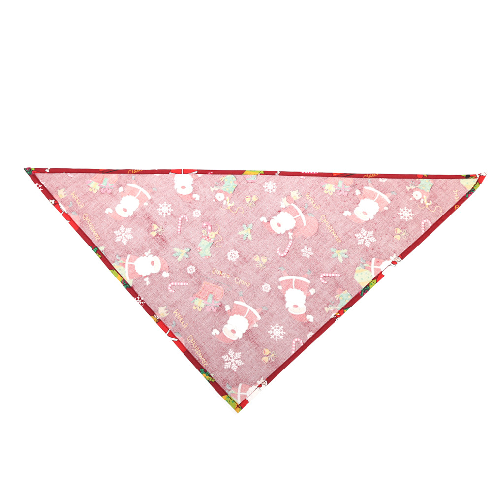 Cross-Border Amazon Christmas Pet's Saliva Towel Cotton Triangular Binder Dog Scarf Cat Scarf Ornament Cross-Border Amazon Christmas Pet's Saliva Towel Cotton Triangular Binder Dog Scarf Cat Scarf Ornament
