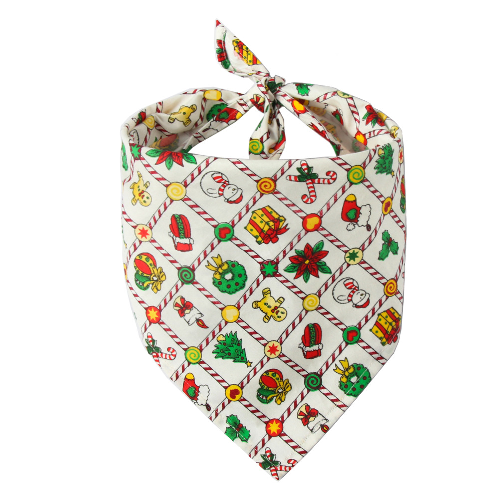 Cross-Border Amazon Christmas Pet's Saliva Towel Cotton Triangular Binder Dog Scarf Cat Scarf Ornament Cross-Border Amazon Christmas Pet's Saliva Towel Cotton Triangular Binder Dog Scarf Cat Scarf Ornament