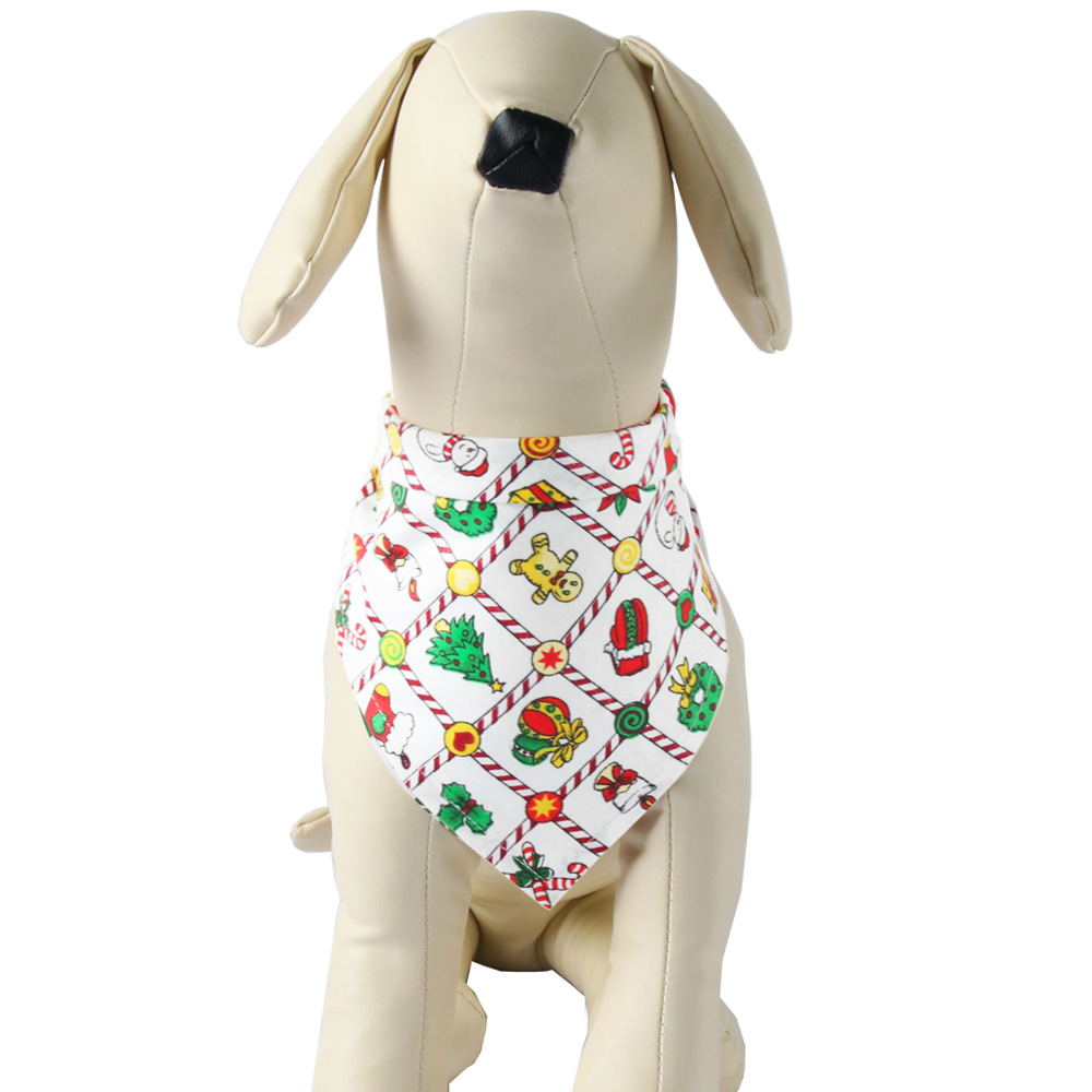 Cross-Border Amazon Christmas Pet's Saliva Towel Cotton Triangular Binder Dog Scarf Cat Scarf Ornament Cross-Border Amazon Christmas Pet's Saliva Towel Cotton Triangular Binder Dog Scarf Cat Scarf Ornament
