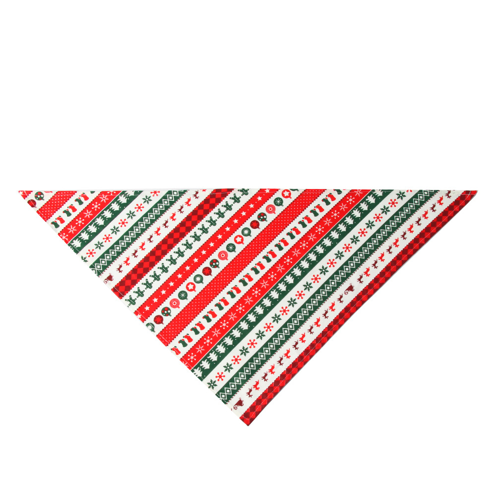 Cross-Border Amazon Christmas Pet's Saliva Towel Cotton Triangular Binder Dog Scarf Cat Scarf Ornament Cross-Border Amazon Christmas Pet's Saliva Towel Cotton Triangular Binder Dog Scarf Cat Scarf Ornament