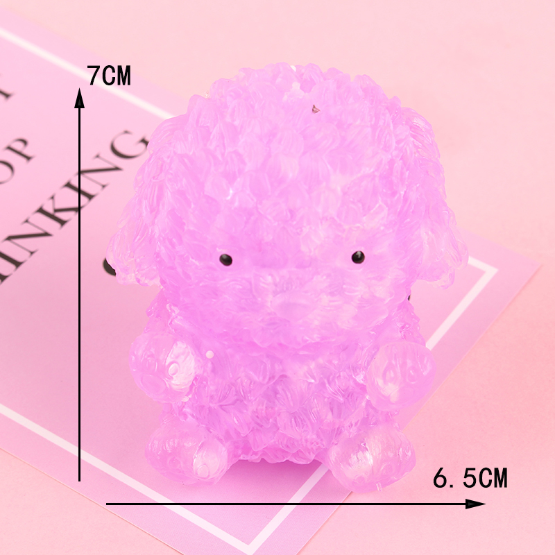 Decompression Toy Lala Teddy Dog Squeezing Toy Pressure Reduction Toy Black Cat White Cat Korean Creative Vent Beads Ball