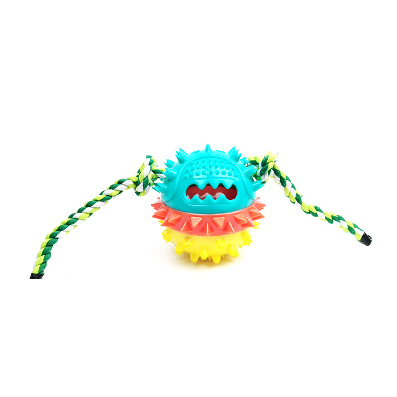 Yama New Dog Toy Water Floating Pet Toothbrush with Noise Bite Molar Food Dropping Ball Toy