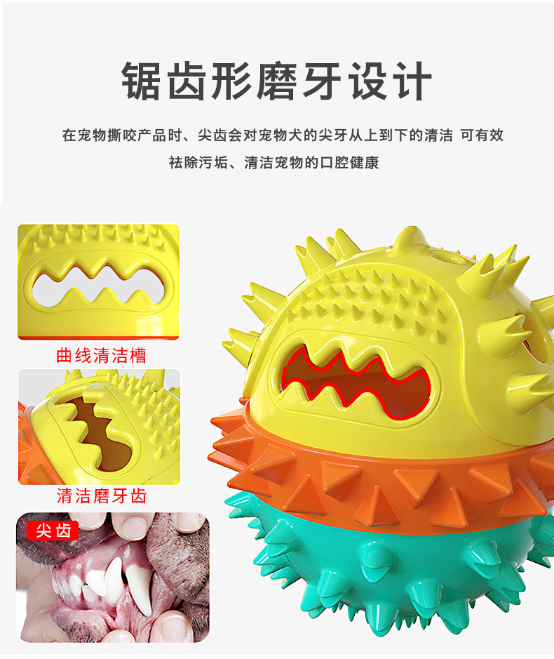 Yama New Dog Toy Water Floating Pet Toothbrush with Noise Bite Molar Food Dropping Ball Toy