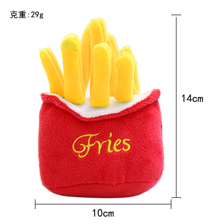 Plush Dog French Bulldog Bite-Resistant Ball Rope Sounding Toy Fruit Cartoon Animal Cat Cat Pet Supplies