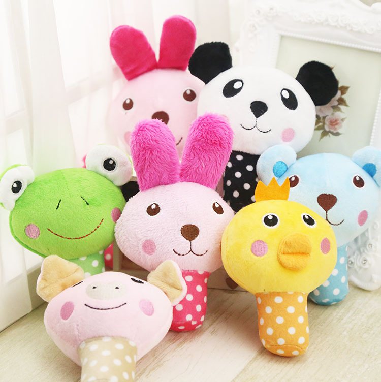 Plush Dog French Bulldog Bite-Resistant Ball Rope Sounding Toy Fruit Cartoon Animal Cat Cat Pet Supplies