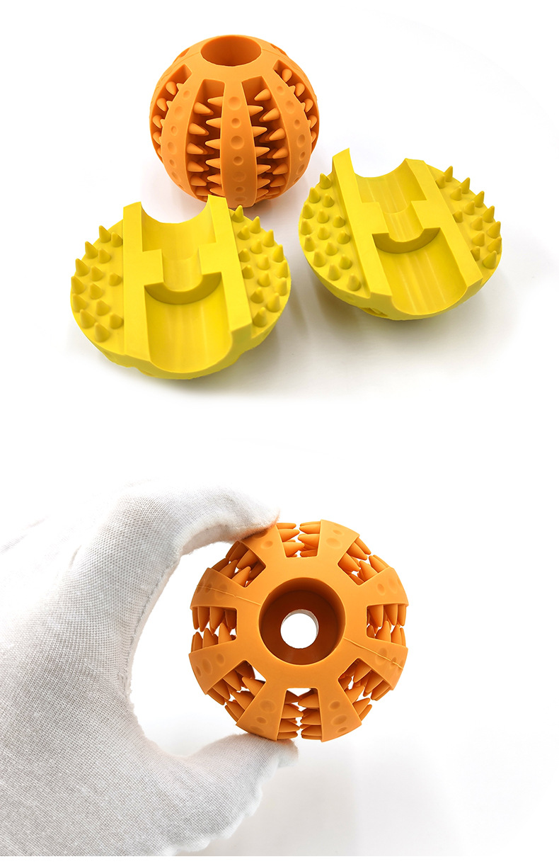 Factory Direct Sales Pet Toy Rubber Teether Ball Dog Toy Bite-Resistant Food Dropping Ball Toy Ball Amazon Hot