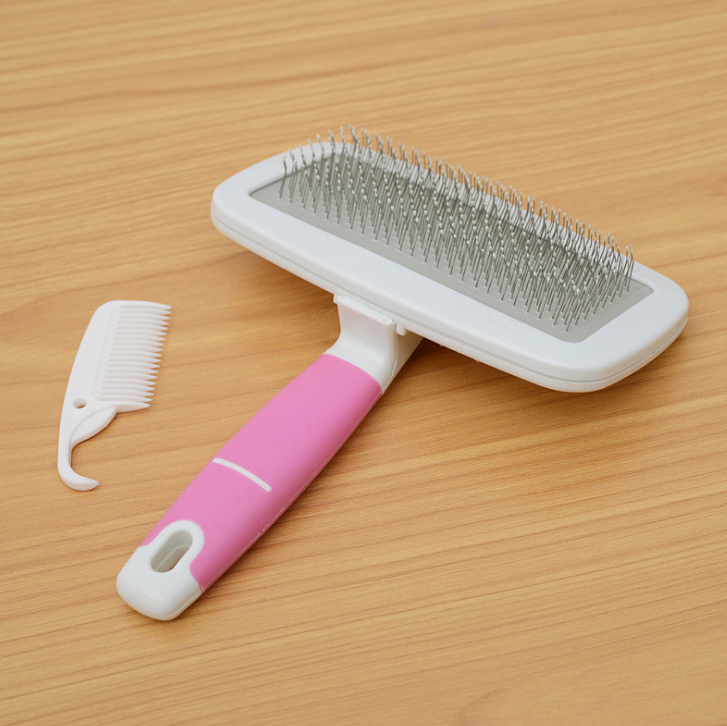 Small Size with Protective Head Soft Carry Handle Stainless-Steel Needle Needle Comb Get Small Comb Teddy/Golden Retriever Makeup Brush Pet Supplies